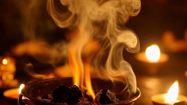 Frankincense Ritual: Ancient Incense Transforms into Gilded Light and Smoke