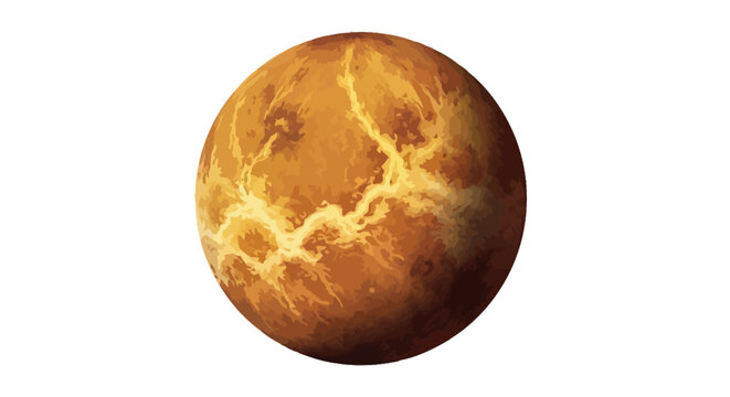 Venus planet surface features closeup view.