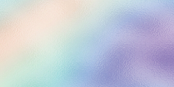 Hologram background. Iridescent foil effect texture. Holography pattern. Pearlescent gradient. Rainbow surface for design prints. Pastel color. Holographic metal patern. Delicate background. Vector