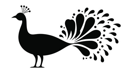 Fototapeta premium Peacock vector illustration decorative bird with illustration