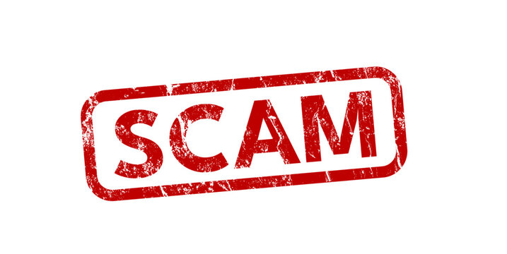 Scam rubber stamp vector illustration