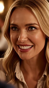 Close up portrait, incredibly envious friend forcing a fake smile at a party, 4k.