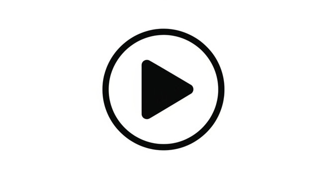 Black play button icon design.