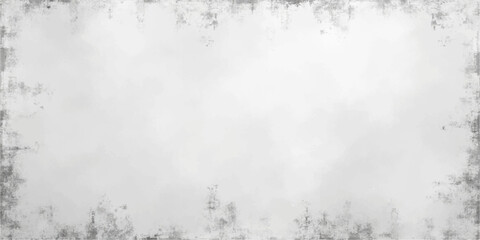 Fototapeta premium Abstract grunge old paper background with a winter forest frame of frozen Christmas trees, snowflakes, and festive holiday decorations