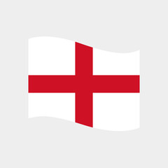 Fototapeta premium England Waving Flag St George Cross Light Background
