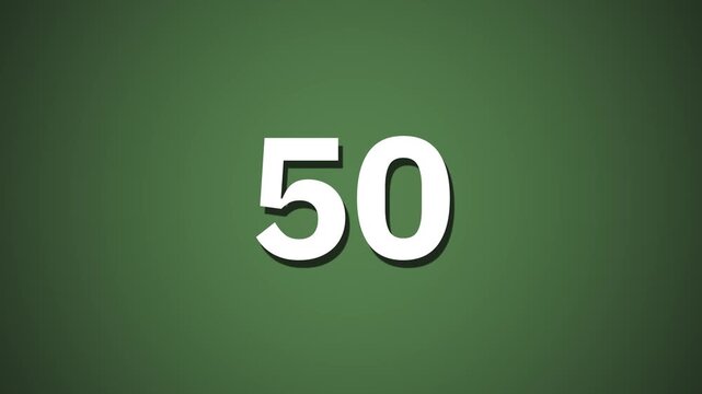  Numbers Counting Down 4K Seamless Countdown Timer Animation for Video and Digital Displays