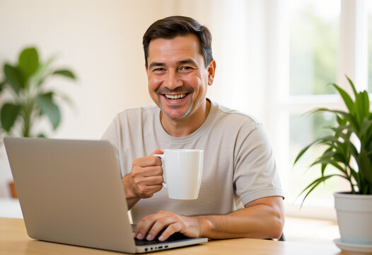 man with laptop