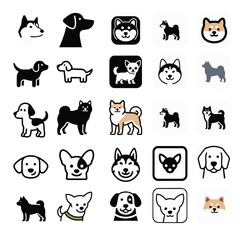 Obraz premium 犬のアイコン