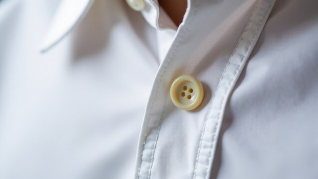 A close-up of a button on a shirt, perfect for showcasing details or textures