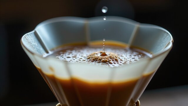 A close-up view of a cup filled with a liquid substance