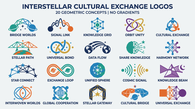Interstellar Cultural Exchange Logos.