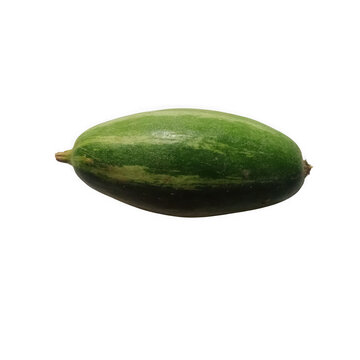 Fresh green pointed gourd vegetable isolated on transparent background