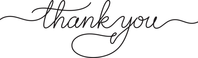 Thank you handwritten inscription hand lettering calligraphy text for greeting cards, wedding invitations, posters, banners © Mostakim72