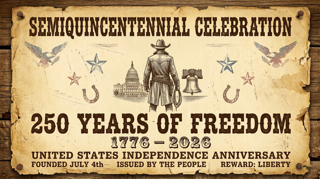 As America celebrates the USA 250th anniversary and independence day, a 1776-2026 semiquincentennial journey unfolds, blending historic cowboy steam trains with soaring eagles guiding