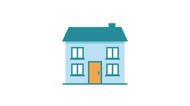 Simple two story house icon.