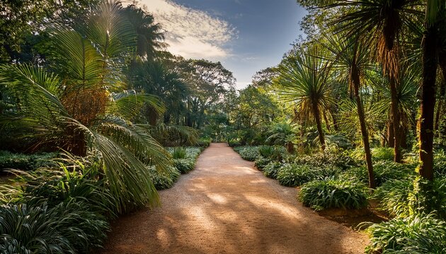 pathway in a botanical garden jardim botanico zona sul rio de janeiro brazil