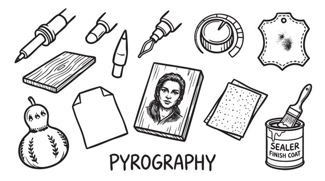 Pyrography wood burning tools and creative pyrography equipment.