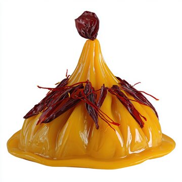 Golden Dessert with Saffron - Culinary Delight