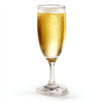 Elegant Champagne Glass with Bubbles