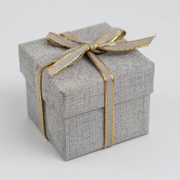 Gift Box with Ribbon, Minimalist Presentation
