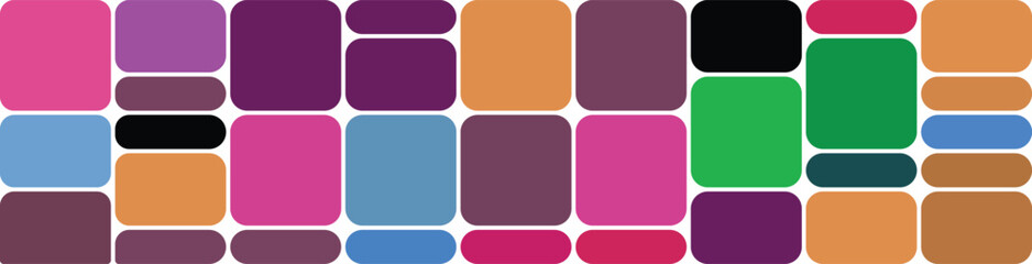 Fototapeta premium Colorful Bento Grid Color Palette Squares Abstract Background Vector