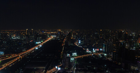Fototapeta premium a city skyline view of Bangkok, Thailand 