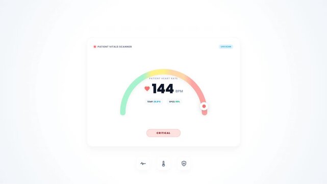 Patient Vitals Scanner Medical App Interface