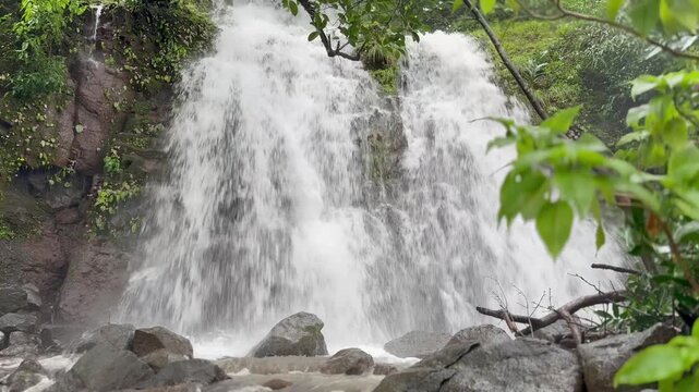 Amazing Ghol waterfall in Ghol village on western ghats on India near Pune, Maharashtra, Maharashtra