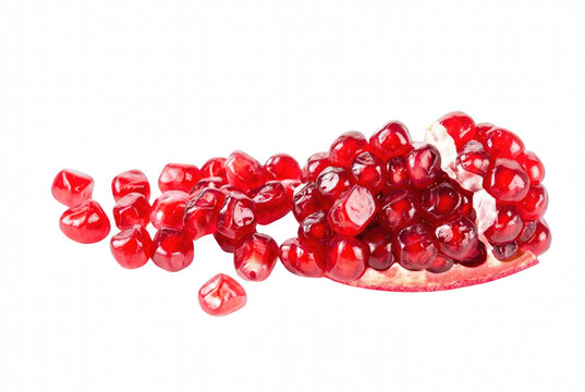 Fresh and Juicy Red Pomegranate Arils Cluster