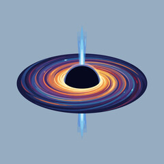 Obraz premium A glowing cosmic singularity with a bright rotating accretion disk