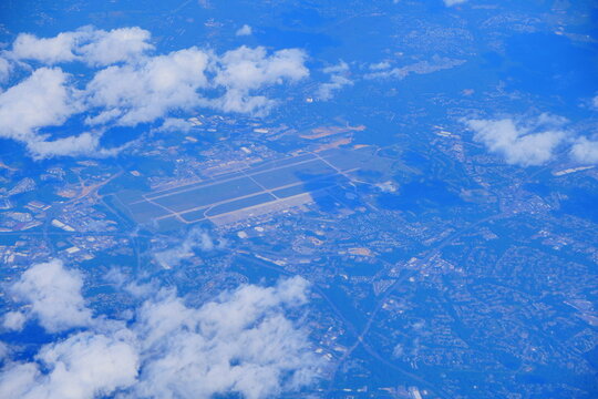 Aerial view of Andrew air base, Joint Base Andrews (JBA) (IATA: ADW, ICAO: KADW, FAA LID: ADW) is a United States military facility located in Prince George's County, Maryland.