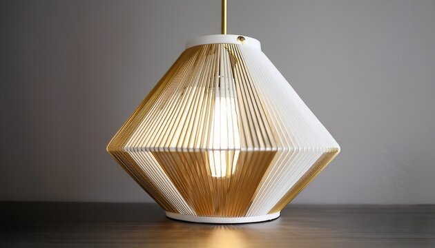 elegant modern pendant lamp with stylish gold and white design