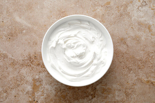 Yogurt. Plain greek probiotic protein Greek yoghurt. Healthy food.