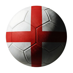Fototapeta premium A soccer ball with the England flag on a transparent background