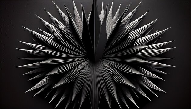 minimalist punk rock background with black base and spiky design
