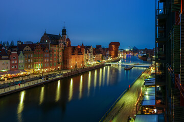Panoramic view from Granary Island of the Old Town of Gdańsk, Poland. © Bernhard