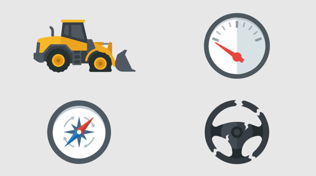 Flat icons depicting travel errors and mistakes