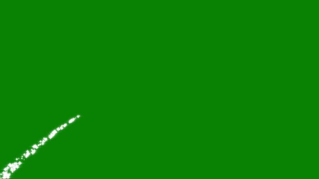 Glowing glitter star particles arch trail loop with green screen chroma key overlay for magical title reveal video editing vfx 4k
