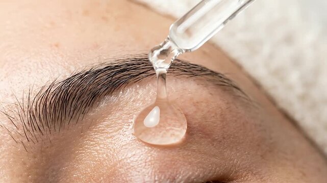 Step-by-Step Eyebrow Skin Care Routine with Essential Oil Drops for Healthy Brows