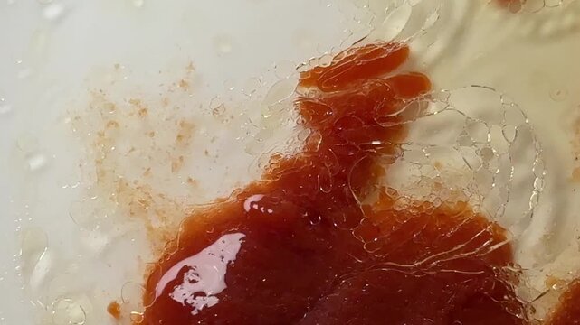 Tomato paste sauce texture abstract macro