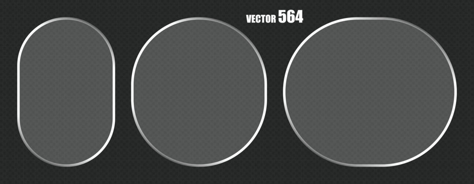 Three Minimalist Black Circles Outline Vector Illustration on White Background