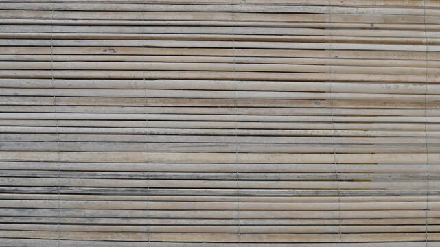 texture of old bamboo curtains during the day