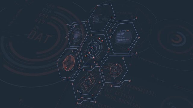 Infographics visualizing a multi-process data management and analysis system