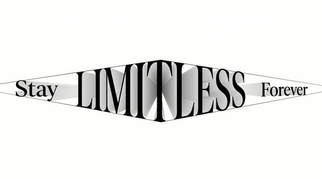 Stay limitless forever typography design isolated on white background