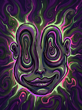 abstract purple face
