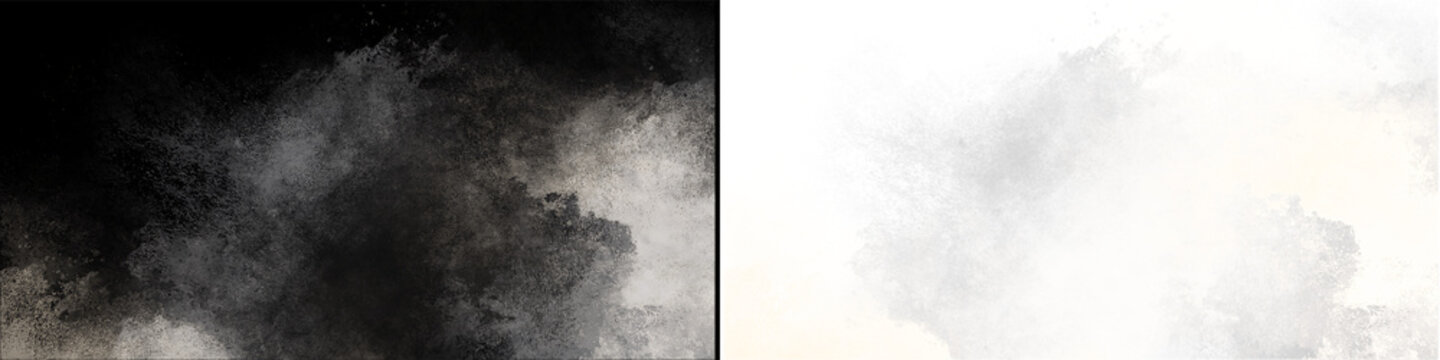Dark smoke explosion on black background isolated with transparent alpha channel for effects.