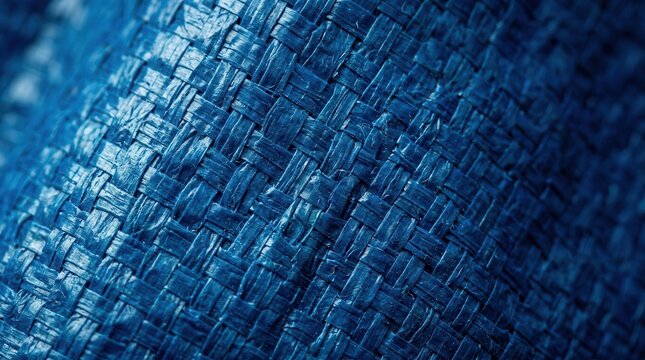 Abstract pattern of a blue heavy-duty tarp surface.