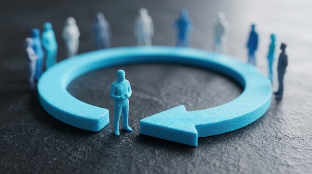 Conceptual representation of a feedback cycle helping teams improve performance and outcomes.