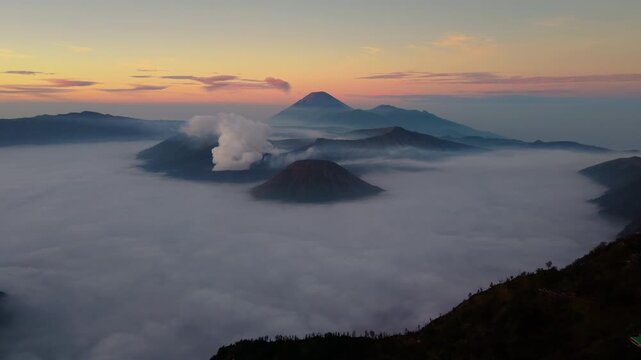 Sunrise timelapse in Bromo Indonesia