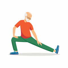 Fototapeta premium Elderly Man Stretching